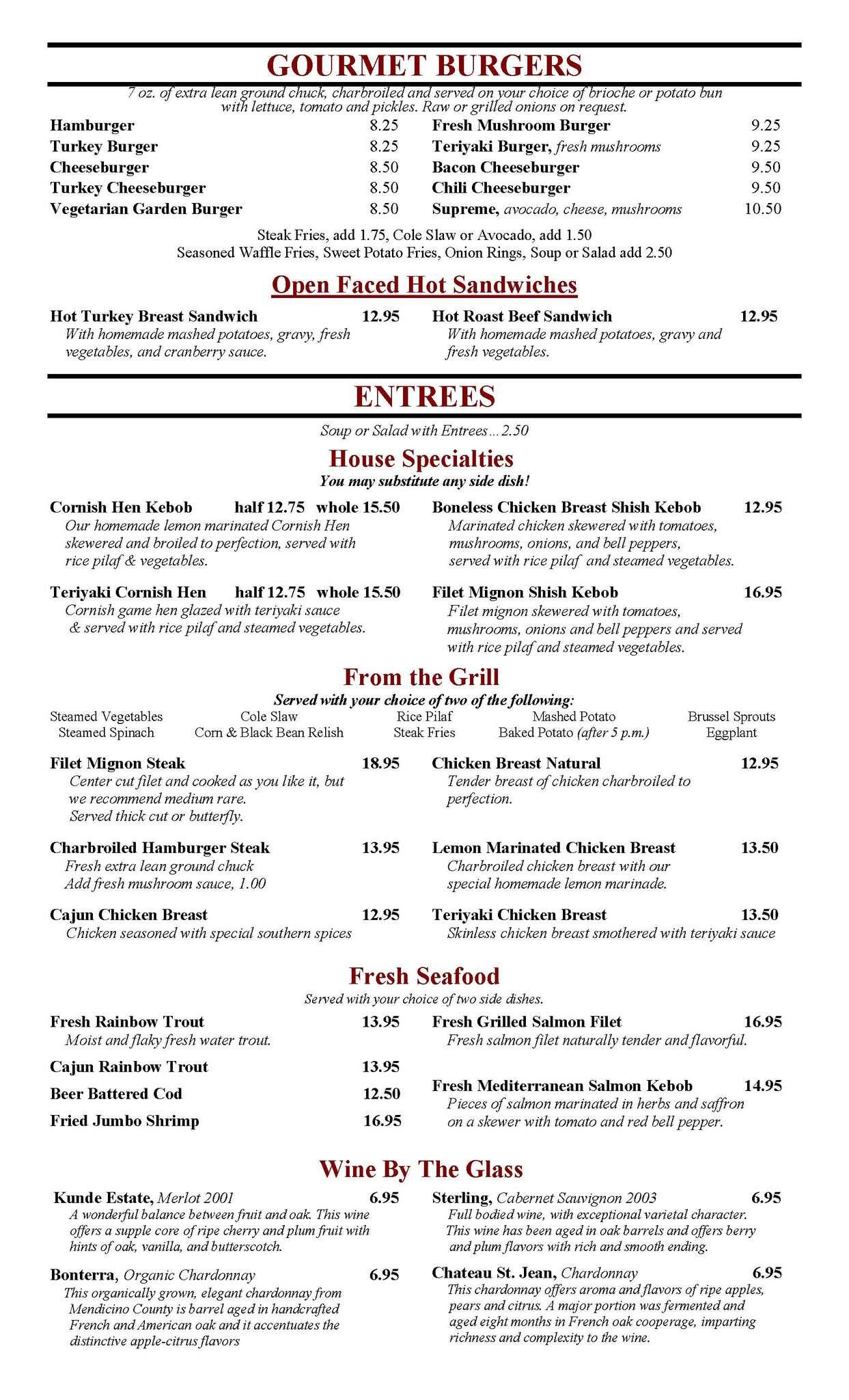 Mary & Robbs Westwood Cafe menu Urbanspoon/Zomato