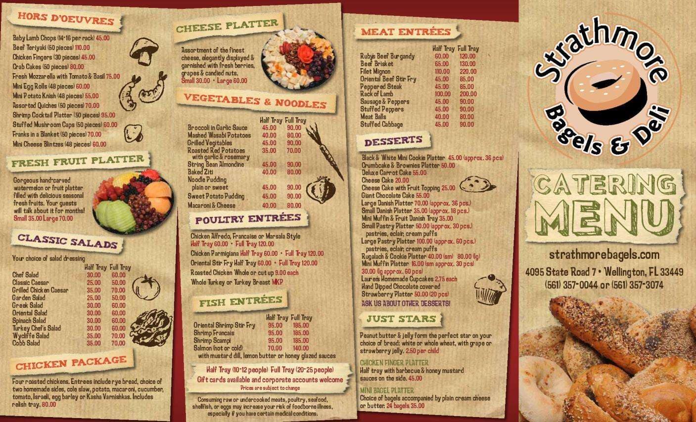 Strathmore Bagels & Deli Menu Urbanspoon/Zomato