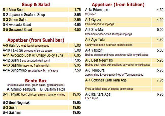 China Inn menu
