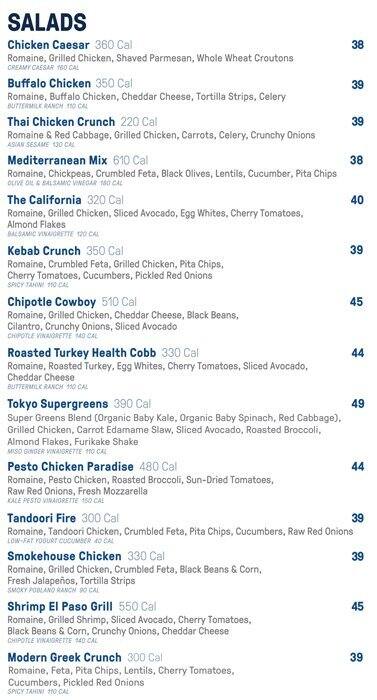 Just Salad Menu, Menu for Just Salad, Dubai Internet City, Dubai - Zomato