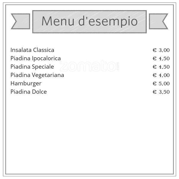 Menu di Piadineria La Caveja 