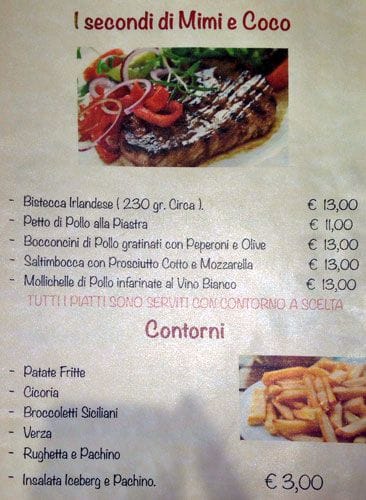 Menu di Mimì Cocó E Pizza 