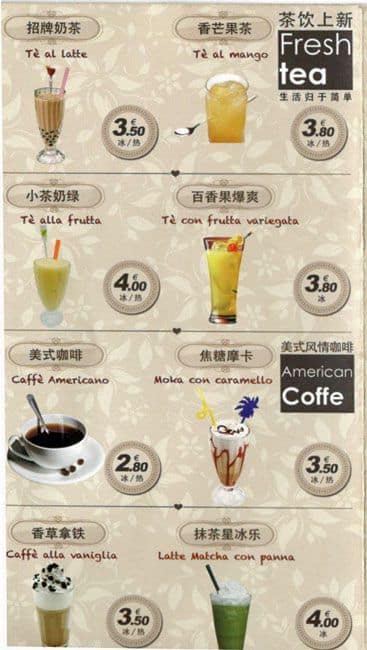 Menu di Parigi Dolci 