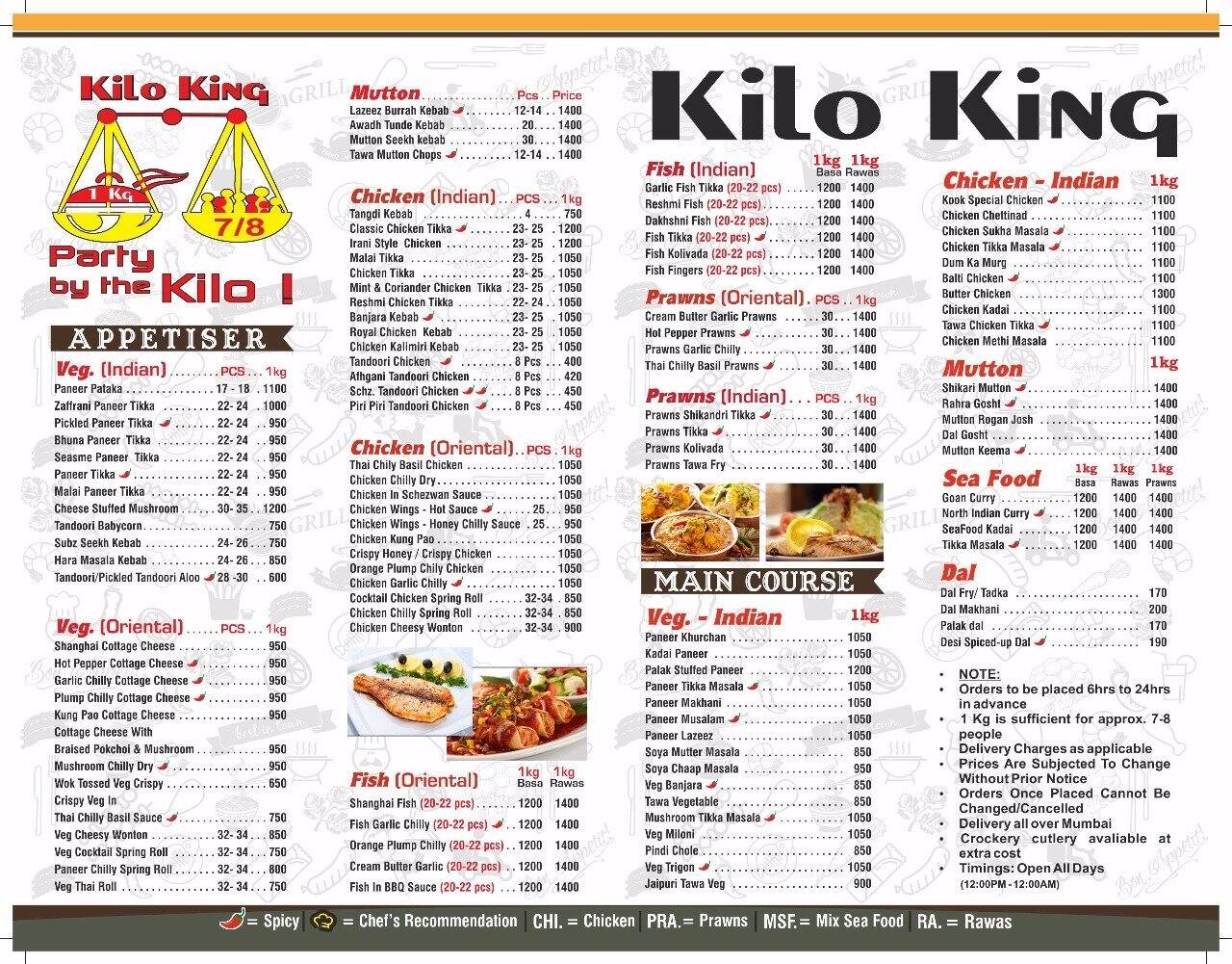 Kilo King Menu, Menu for Kilo King, Chembur, Mumbai Zomato