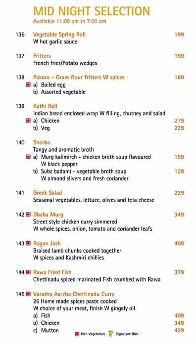 Citrus Cafe By Lemon Tree menu