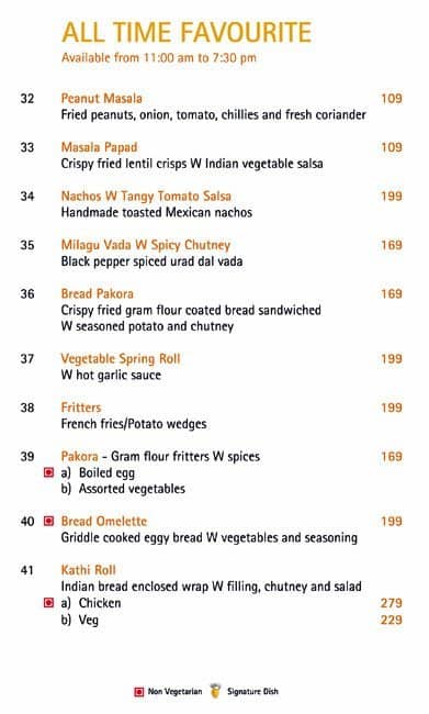 Citrus Cafe By Lemon Tree menu