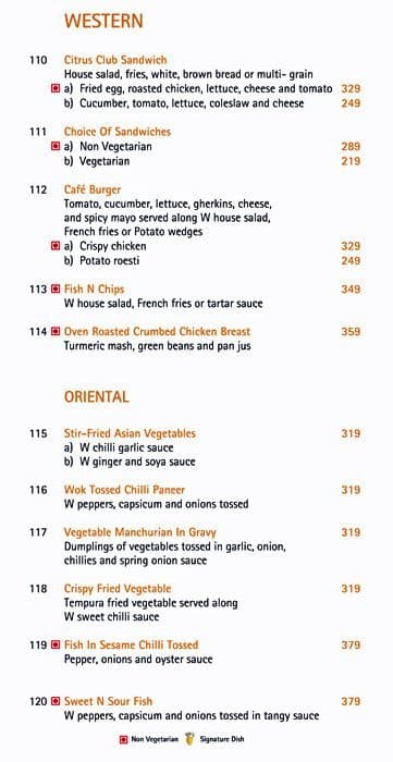 Citrus Cafe By Lemon Tree menu