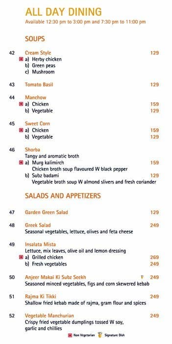 Citrus Cafe By Lemon Tree menu