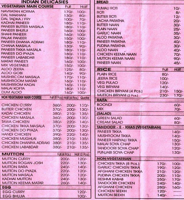 Chinese Paradise Menu, Menu for Chinese Paradise, Sector 22, Dwarka