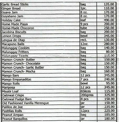 The Blue Kitchen Menu Menu For The Blue Kitchen Ortigas Mandaluyong City