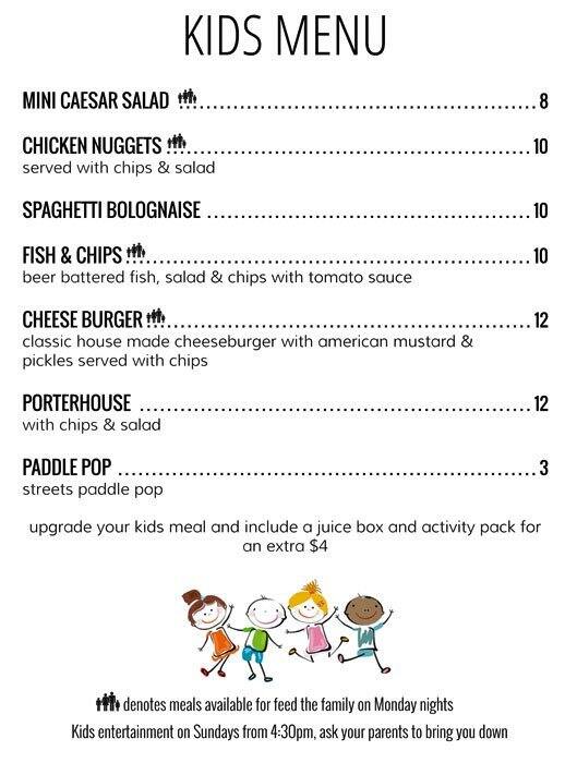 Kingsley Thai menu