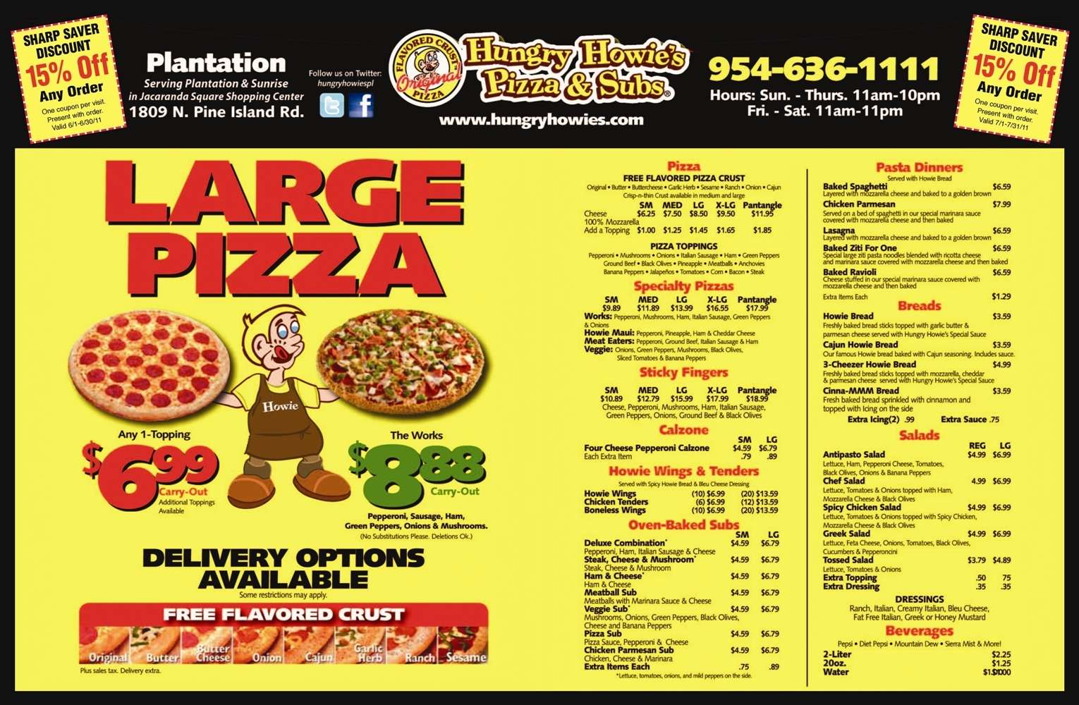 Hungry Howie's Pizza & Subs Menu - Urbanspoon/Zomato