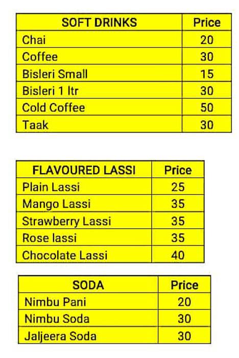 Shree Chinese center menu