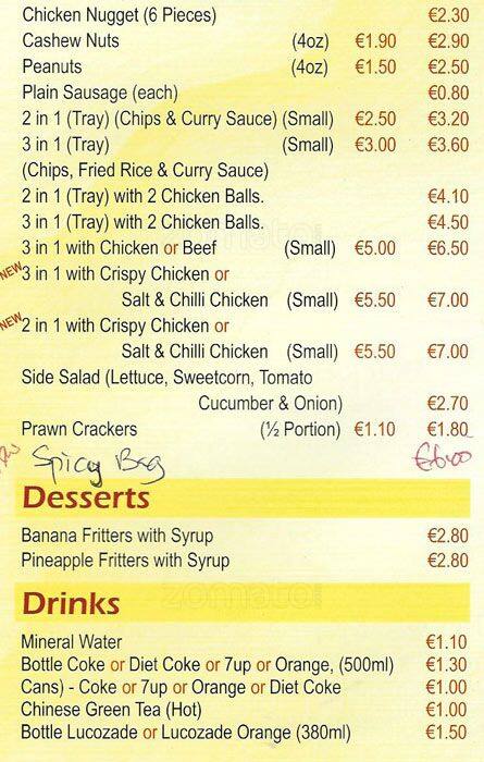 Carta de China Inn