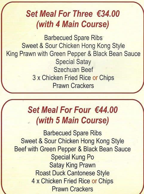 Carta de China Inn
