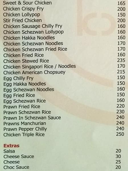 Kollage Food Court menu