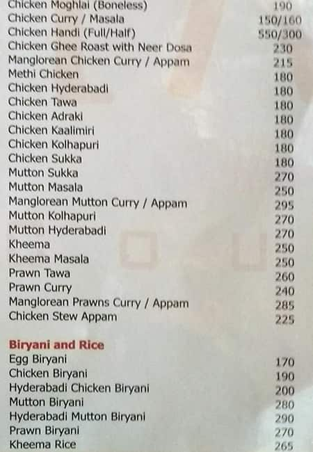 Menu at Kollage Food Court, Pune