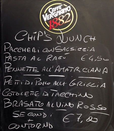 Menu di Chip's 