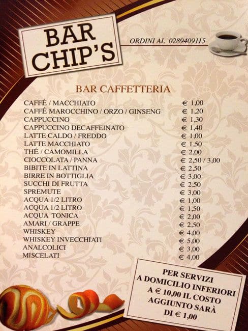 Menu di Chip's 