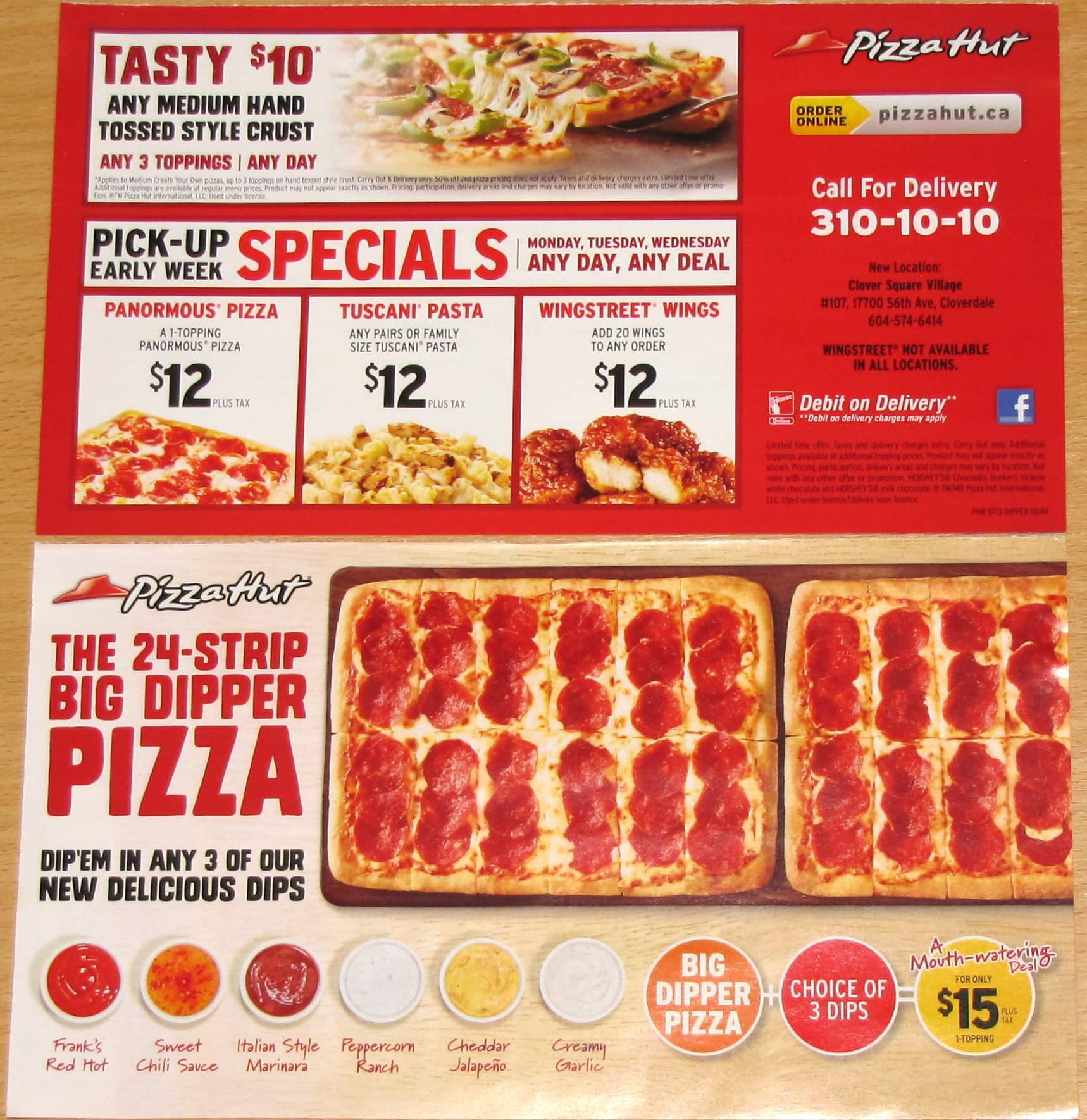 Pizza Hut Menu Specials - Image to u