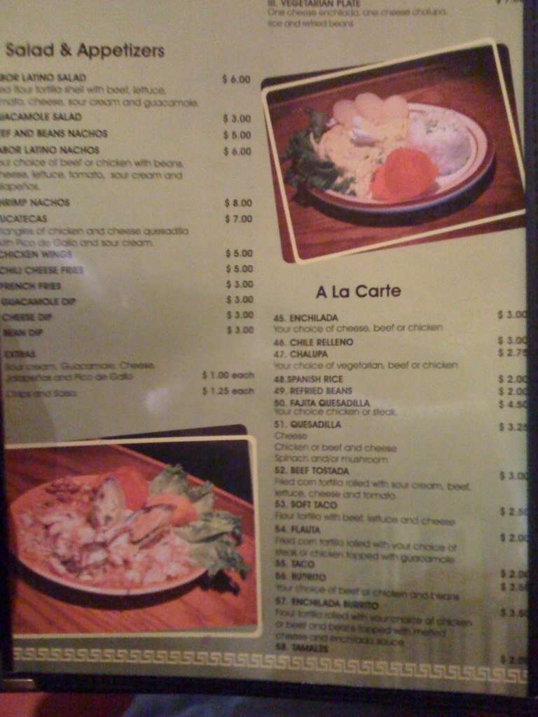 Sabor Latino Menu Menu For Sabor Latino Homewood Birmingham