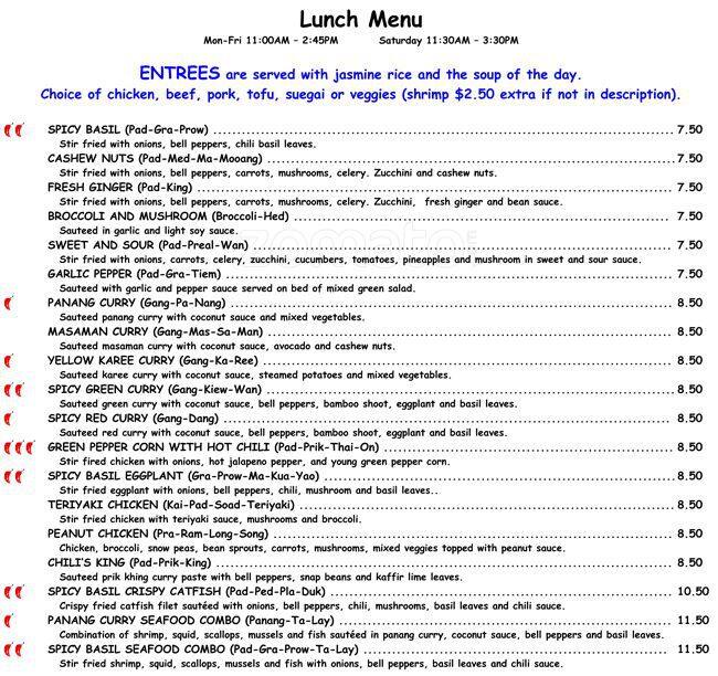 Thai Spoon Menu, Menu for Thai Spoon, Athens, Athens Urbanspoon/Zomato