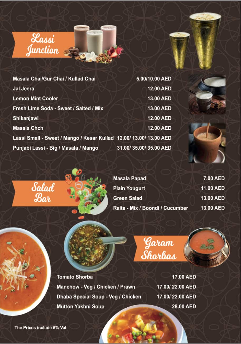 Menu of Dhaba Express Restaurant, Oud Metha, Dubai