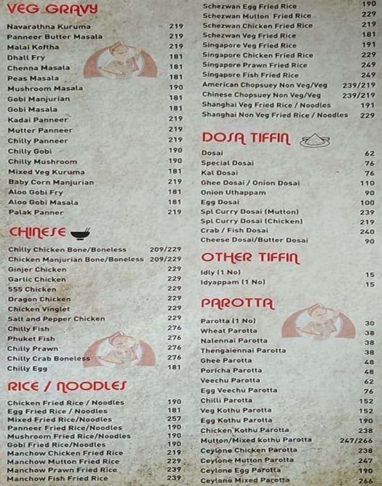 Pandia's Avenue menu