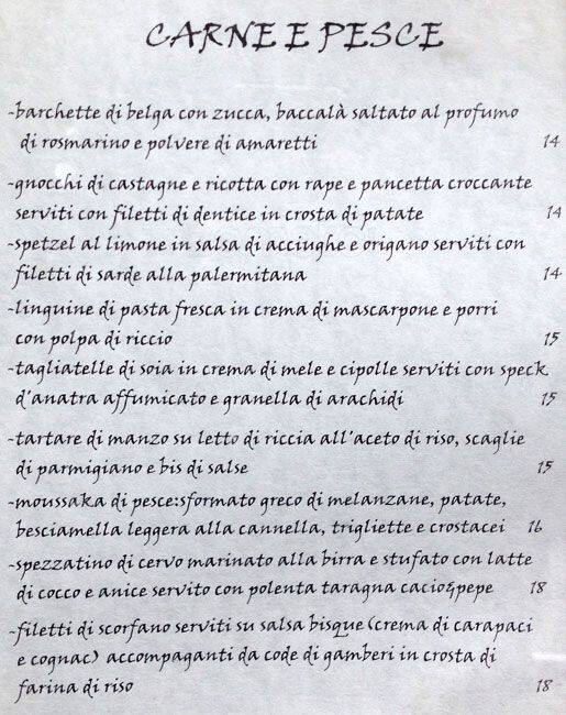 Menu di Ciriboga 