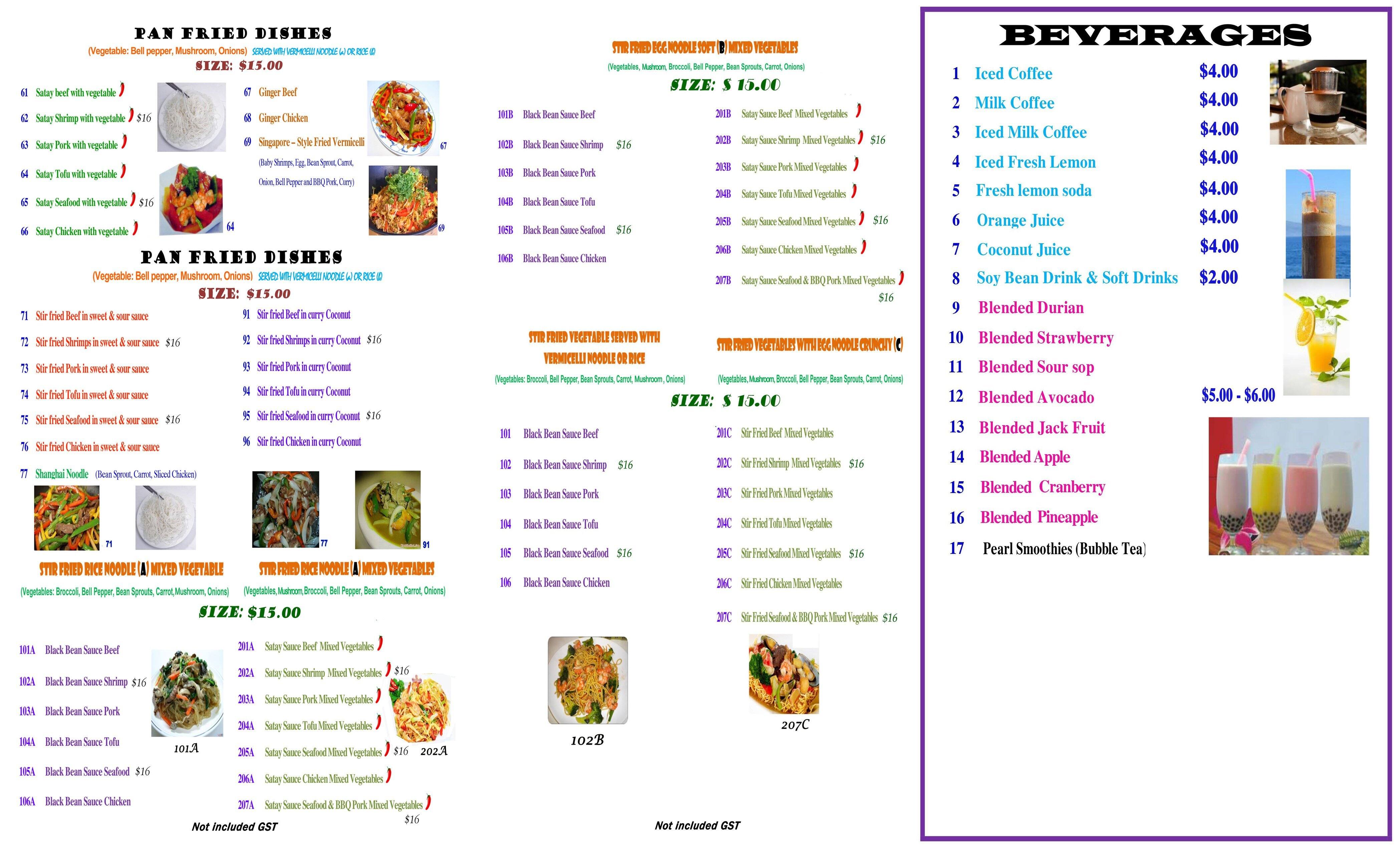 Pho Binh Menu, Menu for Pho Binh, Meadowlark, Edmonton Urbanspoon/Zomato
