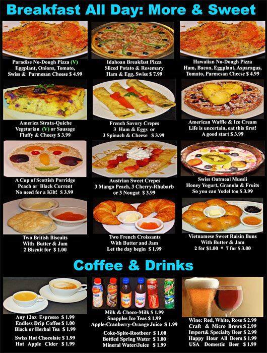 Magic Flavors menu