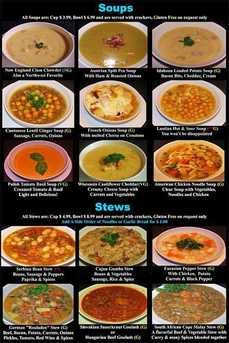 Magic Flavors menu