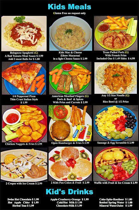 Magic Flavors menu