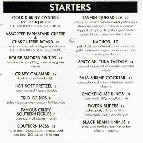 Randolph Tavern Menu, Menu for Randolph Tavern, Loop, Chicago