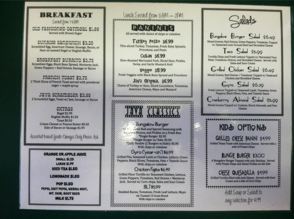 Java River Menu, Menu for Java River, Montevideo, Montevideo ...