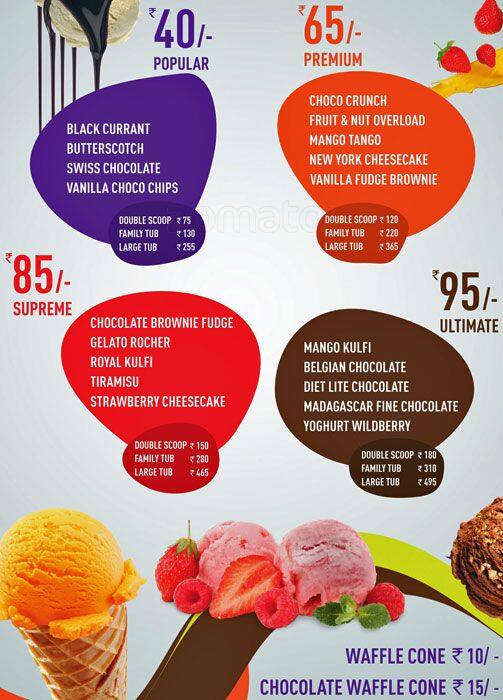 Gelato Italiano Menu, Menu for Gelato Italiano, Matunga East, Mumbai