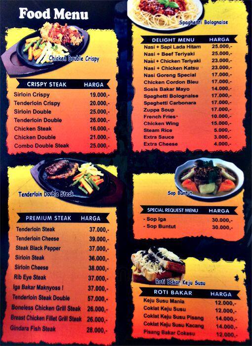 Mustbro Steak Menu Menu For Mustbro Steak Ciledug