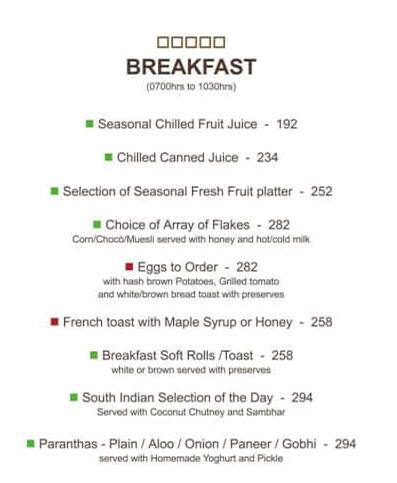 World Cafe - Vibe By The LaLiT Traveller menu