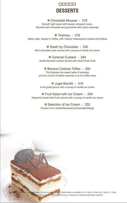 World Cafe - Vibe By The LaLiT Traveller menu