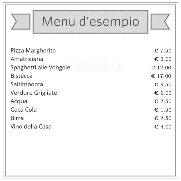 Menu di Ristorante Salvi - Locanda delle Corse 