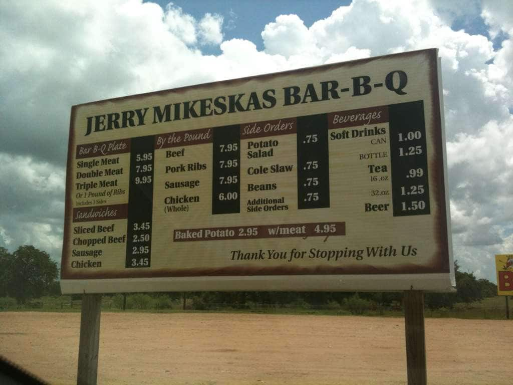 Mikeska's Bar-B-Q Menu, Menu For Mikeska's Bar-B-Q, Columbus, Columbus ...