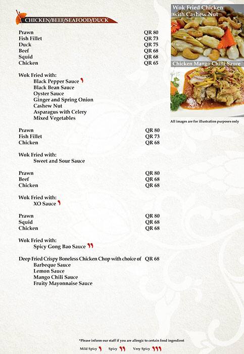 Dchopstix - Holiday Villa Hotel Menu