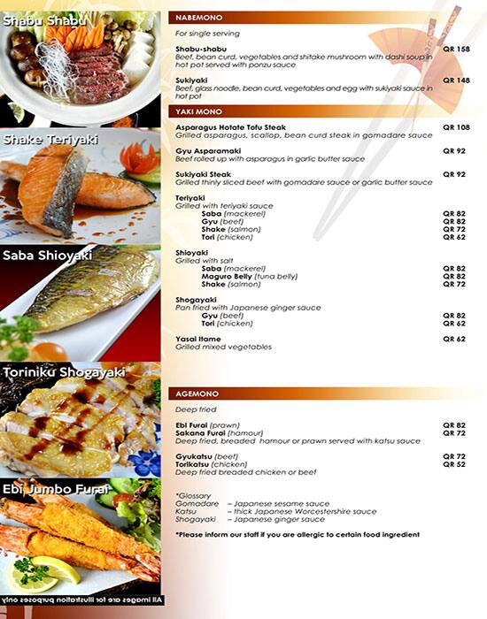 Dchopstix - Holiday Villa Hotel Menu