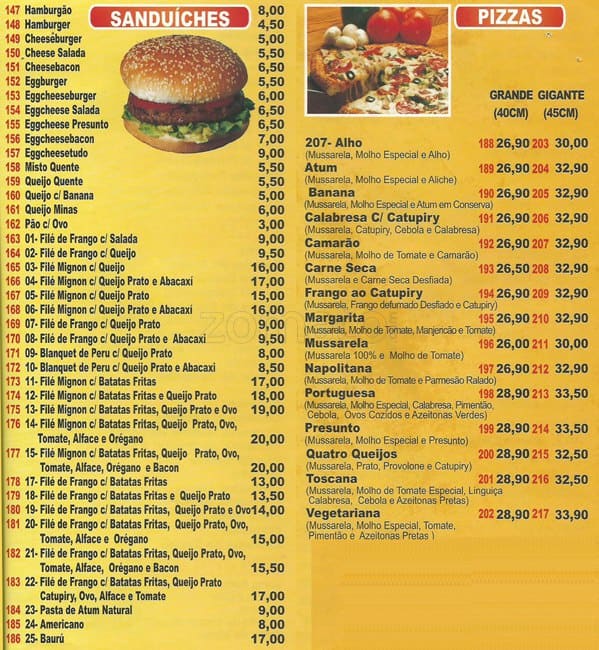 Sabor dos Sucos cardápio