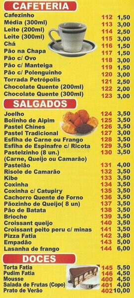 Sabor dos Sucos cardápio