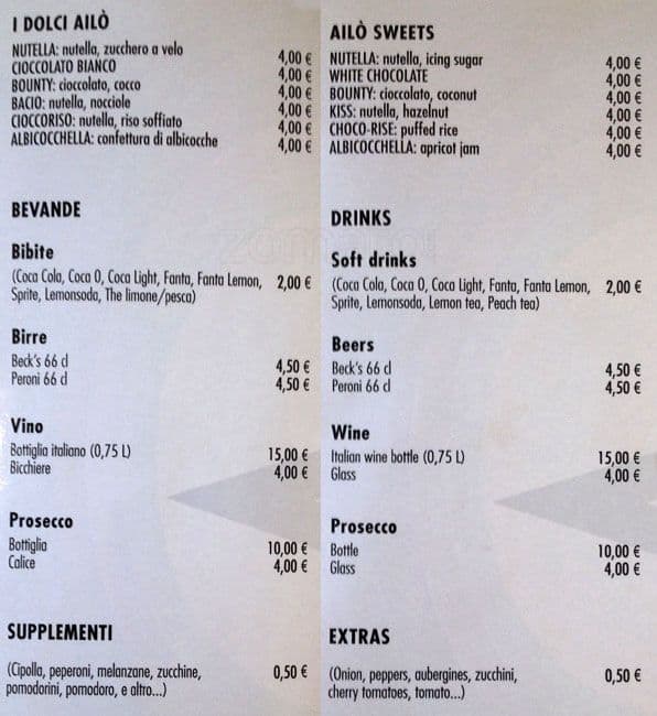 Menu di Papailò 
