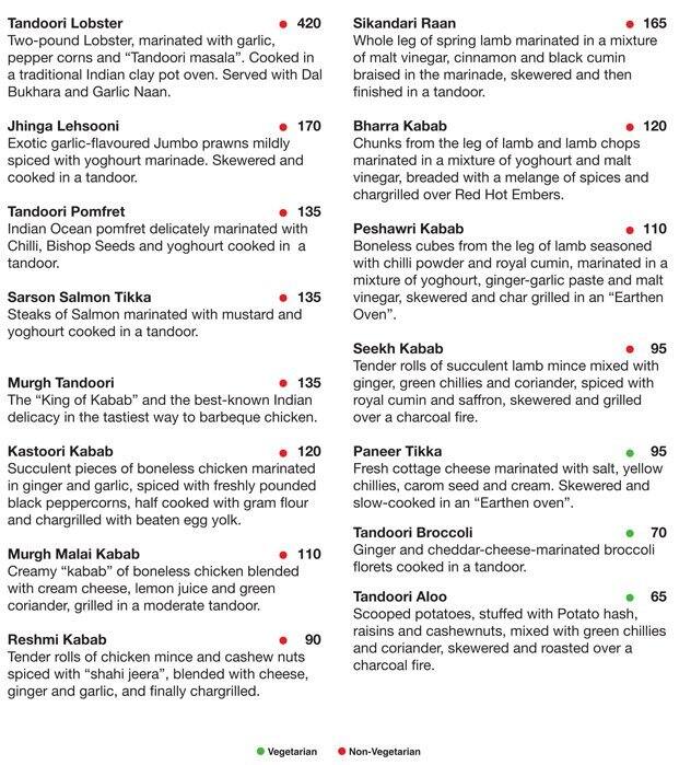 Bukhara Kempinski Hotel Ajman Menu Zomato