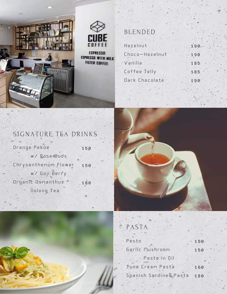 Cube Coffee Menu Menu For Cube Coffee New Manila Quezon City