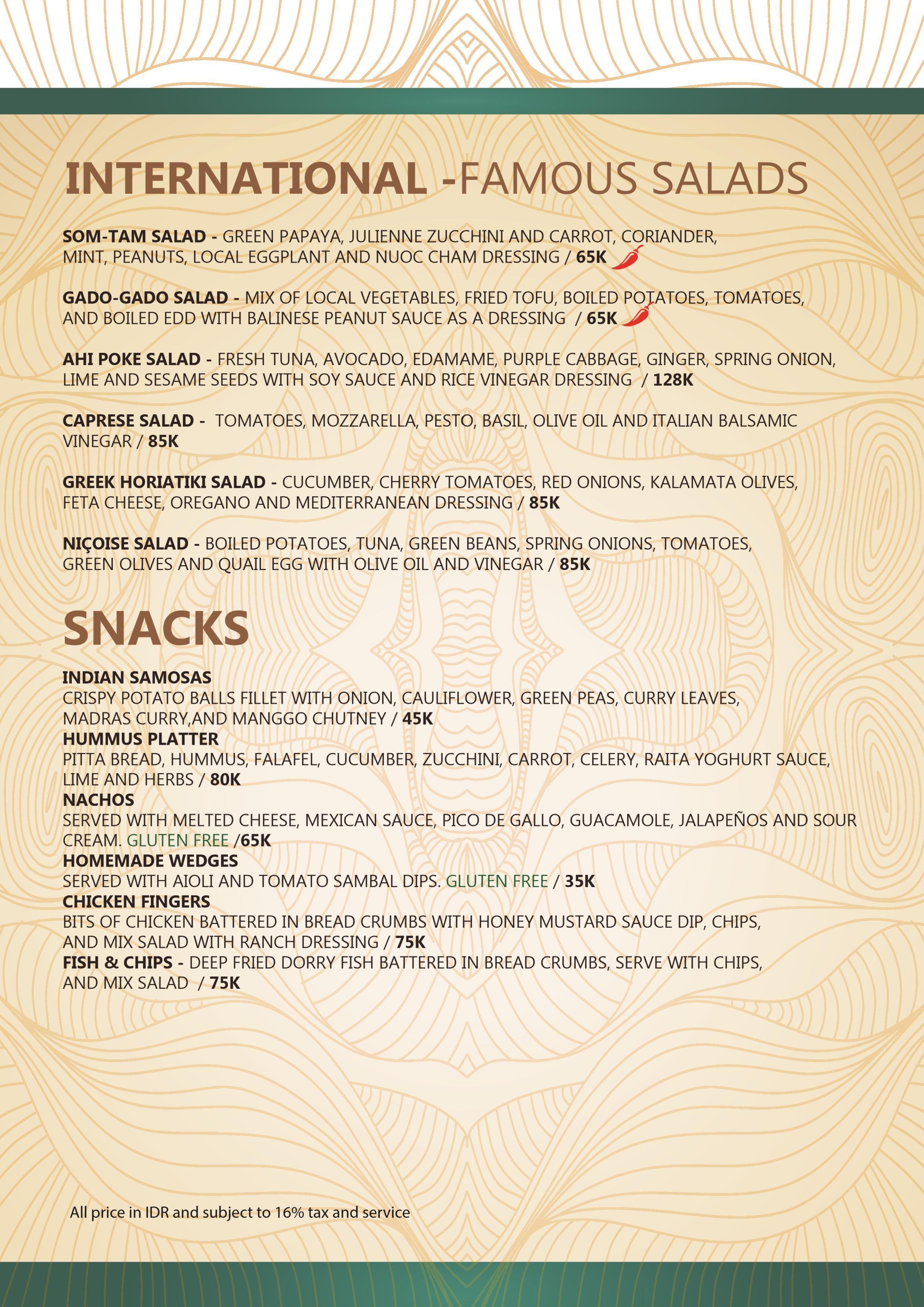 Menu at Titi Batu Restaurant, Gianyar