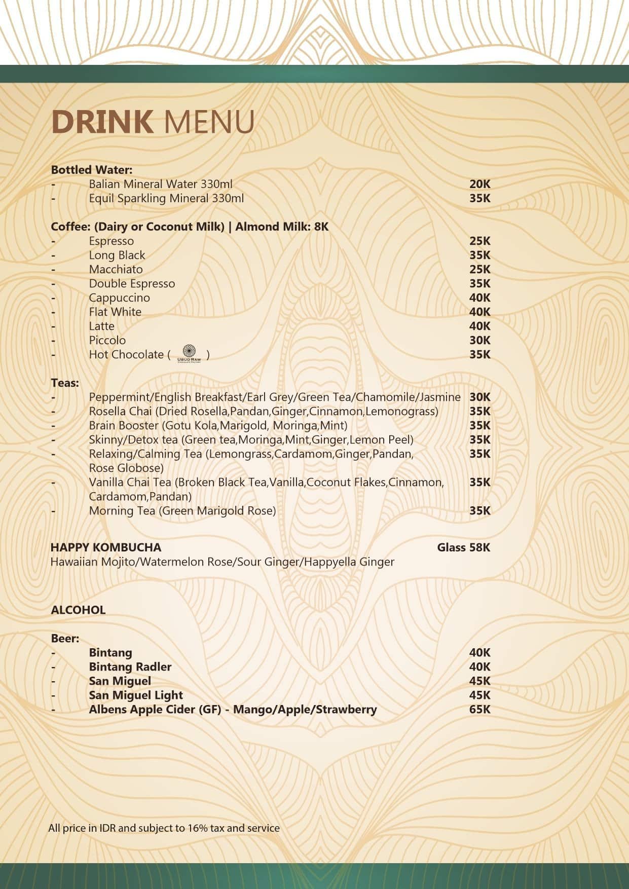 Menu at Titi Batu Restaurant, Gianyar